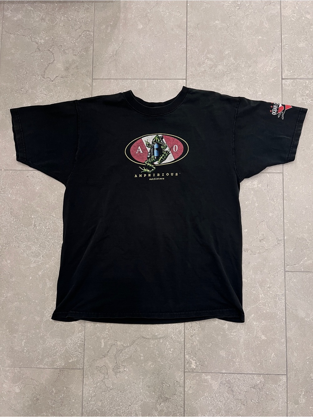 Amphibious Outfitters Black Short-Sleeve Graphic Tee